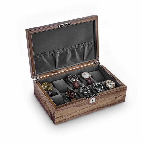 watch boxes & cases walnut wood storage organizer box 10 slots brown with lock jewelry bracelet display cabinet case gift, Black;blue
watch boxes & cases walnut wood storage organizer box 10 slots brown with lock jewelry bracelet display cabinet case gift, Black;blue