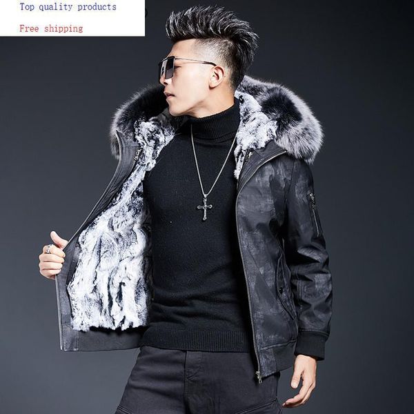 men's leather & faux mens parka real fur coat natural rex liner short winter jacket collar parkas hombre 2021 19880 kj3452, Black
men's leather & faux mens parka real fur coat natural rex liner short winter jacket collar parkas hombre 2021 19880 kj3452, Black
