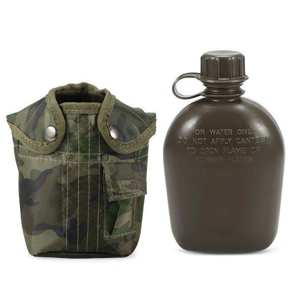 outdoor military canteen bottle camping hiking backpacking survival water kettle with cover
outdoor military canteen bottle camping hiking backpacking survival water kettle with cover
