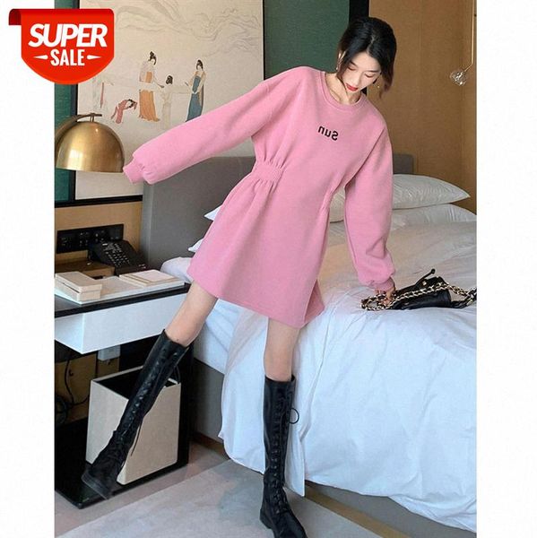 korean simple temperament loose slim round neck plus velvet waist short sweater dress #jp4l, White;black
korean simple temperament loose slim round neck plus velvet waist short sweater dress #jp4l, White;black