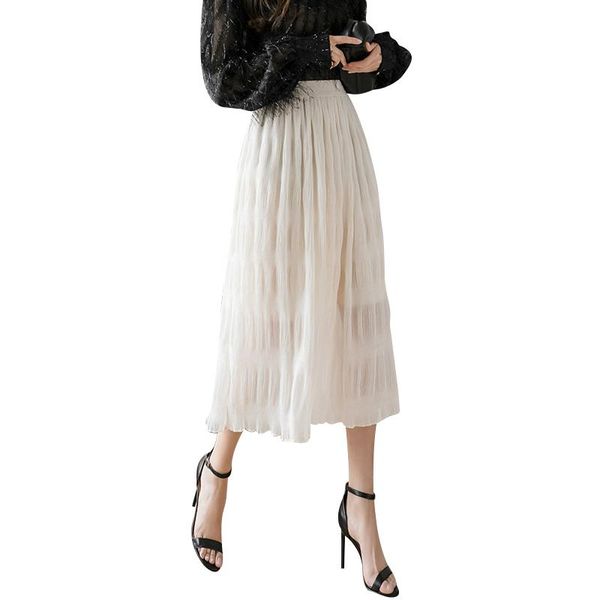skirts women fashion high waist pleated solid color mid-calf lengt skirt all-match chiffon clothing lady casual stretchy a-line, Black
skirts women fashion high waist pleated solid color mid-calf lengt skirt all-match chiffon clothing lady casual stretchy a-line, Black