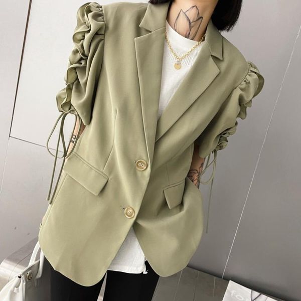 women's suits & blazers autumn fashion 2021 women short sleeve blazer jacket female luxury overcoat ddxgz2 6.16, White;black
women's suits & blazers autumn fashion 2021 women short sleeve blazer jacket female luxury overcoat ddxgz2 6.16, White;black