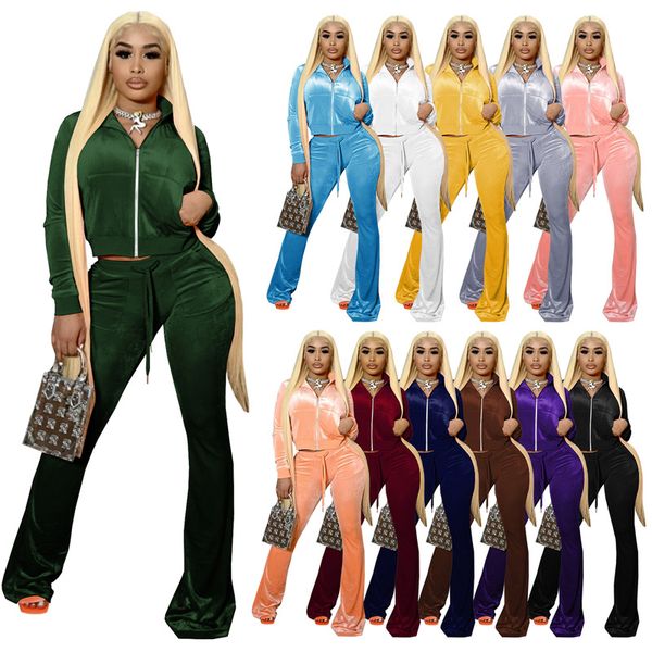 xs women fall winter velvet tracksuits plus size 2xl thick sweatsuits long sleeve jacket+flare pants two piece sets casual solid outfits jog, Gray
xs women fall winter velvet tracksuits plus size 2xl thick sweatsuits long sleeve jacket+flare pants two piece sets casual solid outfits jog, Gray