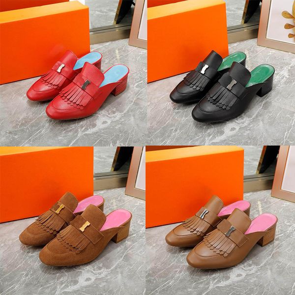 designer slippers woman blossom mules genuine leather high heels women loafers kelly metal chain shoes velvet calfskin mules luxury outdoor, Black
designer slippers woman blossom mules genuine leather high heels women loafers kelly metal chain shoes velvet calfskin mules luxury outdoor, Black