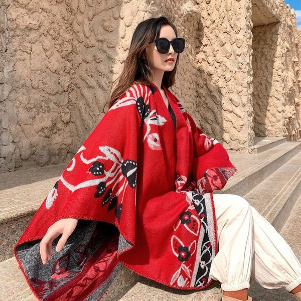 scarves tibet qinghai travel cloak scarf split shawl dual-use thick nepalese national wind blanket autumn and winter keep warm, Blue;gray
scarves tibet qinghai travel cloak scarf split shawl dual-use thick nepalese national wind blanket autumn and winter keep warm, Blue;gray