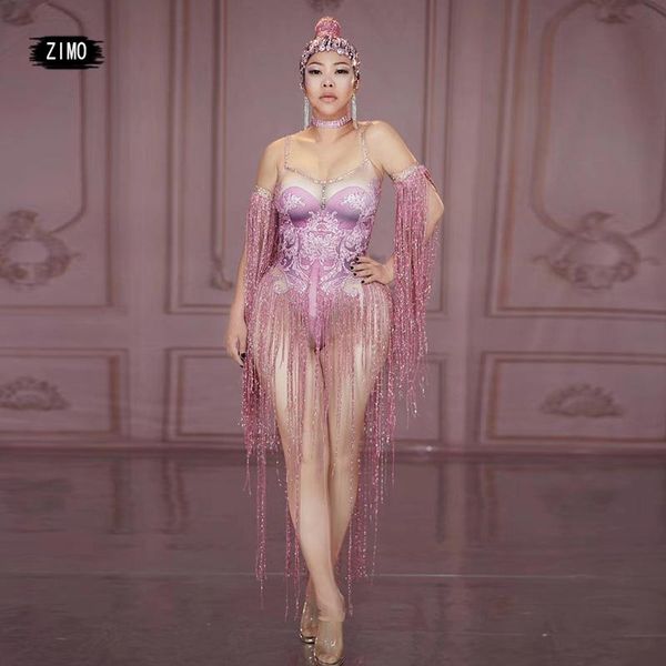women's jumpsuits & rompers pink tassel rhinestone stage jumpsuit nightclub crystal stretch bodysuit pole dance birthday party performa, Black;white
women's jumpsuits & rompers pink tassel rhinestone stage jumpsuit nightclub crystal stretch bodysuit pole dance birthday party performa, Black;white