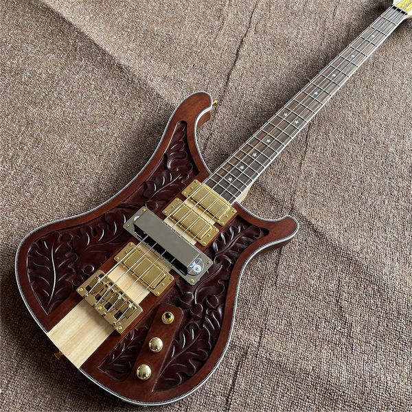arrival 4 strings bass brown electric guitar with recording mode, white binding, gold hardware, rosewood scale, personalized
arrival 4 strings bass brown electric guitar with recording mode, white binding, gold hardware, rosewood scale, personalized