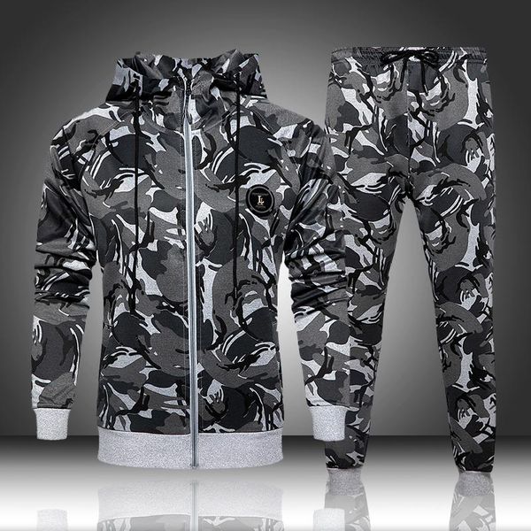 men's tracksuits camouflage sweatshirts jacket + pants sets camo men tracksuit hooded outerwear hoodie set 2 pieces autumn clothing mal, Gray
men's tracksuits camouflage sweatshirts jacket + pants sets camo men tracksuit hooded outerwear hoodie set 2 pieces autumn clothing mal, Gray