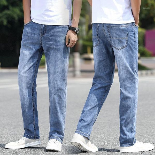 spring summer cotton men's jeans denim soft straight pants boy baggy wide leg trousers male large size 40 42 44 46, Blue
spring summer cotton men's jeans denim soft straight pants boy baggy wide leg trousers male large size 40 42 44 46, Blue