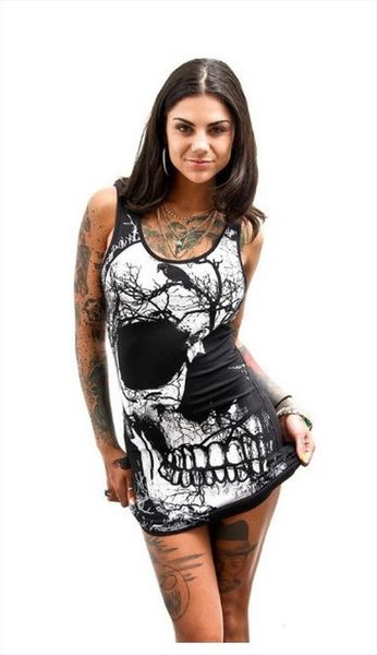 tank punk rock skull print womens dresses mini grim reaper short skeleton office ladies gothic skinny clothing, Black;gray
tank punk rock skull print womens dresses mini grim reaper short skeleton office ladies gothic skinny clothing, Black;gray