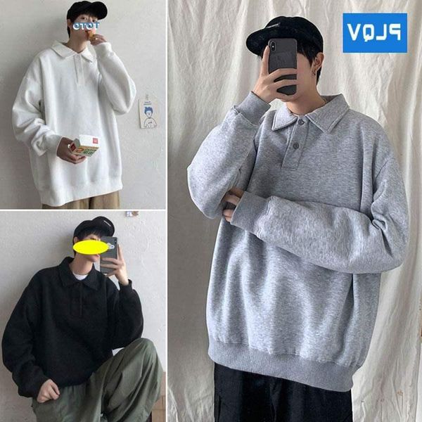 men's hoodies & sweatshirts men solid korean harajuku patchwork 2021 autumn pullover casual turndown collar clothing, Black
men's hoodies & sweatshirts men solid korean harajuku patchwork 2021 autumn pullover casual turndown collar clothing, Black