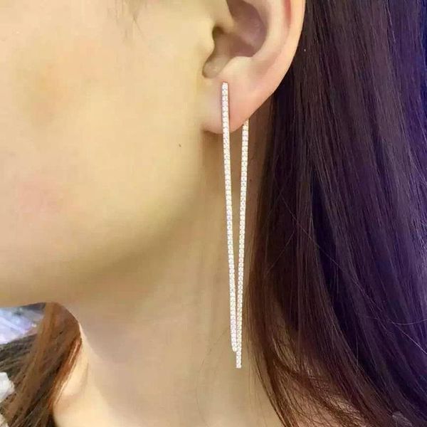 zircon 925 sterling silver long straight line stud earring created crystal a*m design for women wedding gift jewelry, Golden;silver
zircon 925 sterling silver long straight line stud earring created crystal a*m design for women wedding gift jewelry, Golden;silver