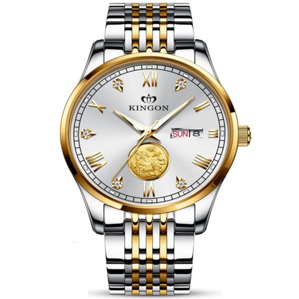 wrist watch swiss gold-plated automatic mechanical waterproof steel band luminous simple men's diamond inlaid, Slivery;brown
wrist watch swiss gold-plated automatic mechanical waterproof steel band luminous simple men's diamond inlaid, Slivery;brown