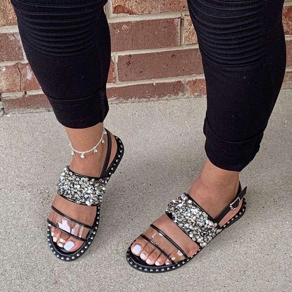 summer fashion nailing diamond sequins women shoes outdoor sand beach roman style flat bottom sandals plus size 35-42, Black
summer fashion nailing diamond sequins women shoes outdoor sand beach roman style flat bottom sandals plus size 35-42, Black