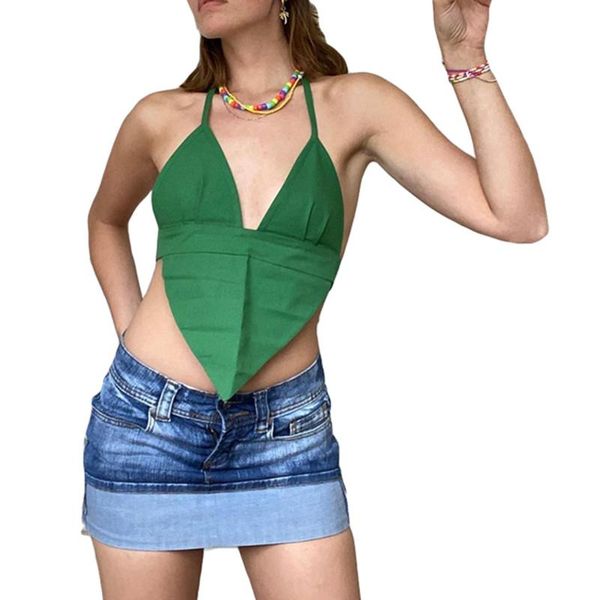 women\u2021s fashion solid color camisole summer 2021 v-neck bandage backless exposed navel evening party women's tanks & camis, White
women\u2021s fashion solid color camisole summer 2021 v-neck bandage backless exposed navel evening party women's tanks & camis, White