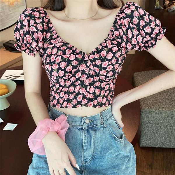 fashion women casual floral print short sleeve v neck off shoulder crop button blouse female beach women's blouses & shirts, White
fashion women casual floral print short sleeve v neck off shoulder crop button blouse female beach women's blouses & shirts, White