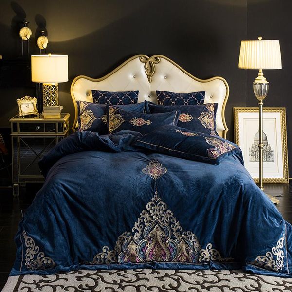 bedding sets luxury blue super soft warm cosy flannel velvet fleece european embroidery set duvet cover flat/fitted sheet pillowcases
bedding sets luxury blue super soft warm cosy flannel velvet fleece european embroidery set duvet cover flat/fitted sheet pillowcases