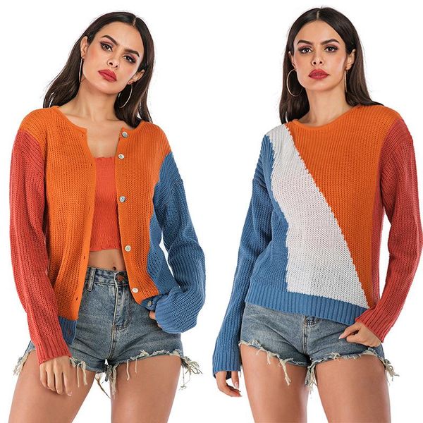 women's knits & tees donsignet fashion womens sweater casual round neck single-breasted stitching self-cultivation two-sided knitted, White
women's knits & tees donsignet fashion womens sweater casual round neck single-breasted stitching self-cultivation two-sided knitted, White