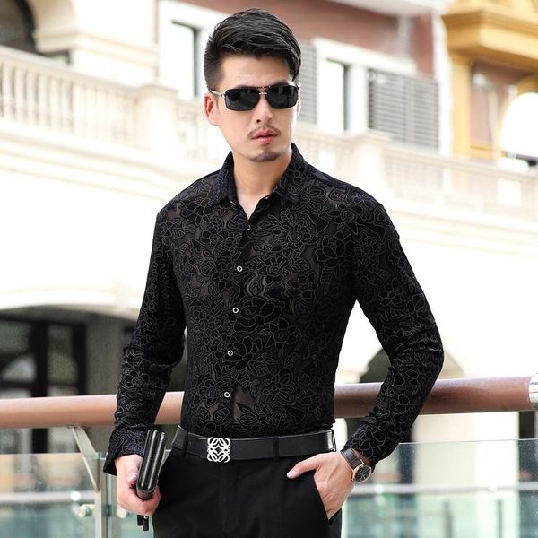 brand mens dress shirt long sleeve male business casual hollow out fashion formal shirts for man slim masculina camisa men's, White;black
brand mens dress shirt long sleeve male business casual hollow out fashion formal shirts for man slim masculina camisa men's, White;black