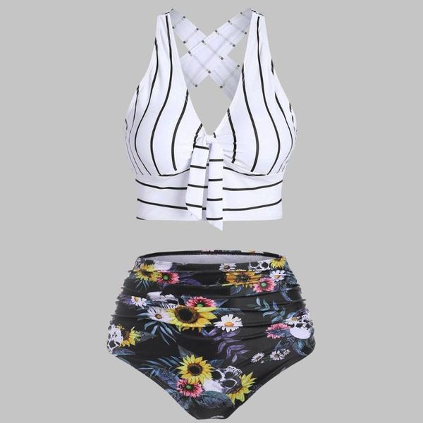 women's swimwear home&nest bikini set women push-up padded plus size overlay sunflower print swimsuit beachwear bathing suit, White;black
women's swimwear home&nest bikini set women push-up padded plus size overlay sunflower print swimsuit beachwear bathing suit, White;black