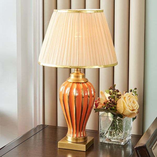 36x65cm american orange golden handmade ceramic table lamp for study living room bedroom bedside home large lamps
36x65cm american orange golden handmade ceramic table lamp for study living room bedroom bedside home large lamps