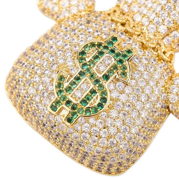 pendant necklaces fashion charm us dollar money bag necklace with 4mm tennis chain bling cubic zircon men's hip hop rock jewelry, Silver
pendant necklaces fashion charm us dollar money bag necklace with 4mm tennis chain bling cubic zircon men's hip hop rock jewelry, Silver