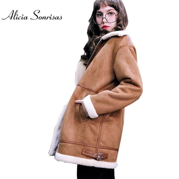 winter brown faux sheepskin coat women warm suede long sleeve cashmere thick outerwear as3723 211215, Black
winter brown faux sheepskin coat women warm suede long sleeve cashmere thick outerwear as3723 211215, Black