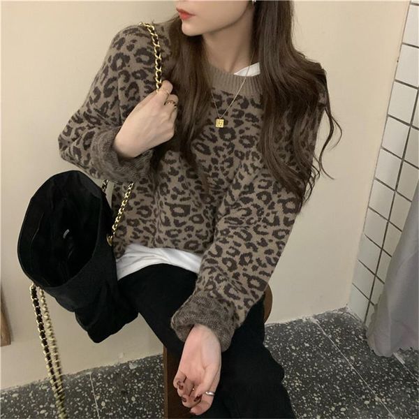women's sweaters hzirip women knitted sweater leopard 2021 autumn female pullover o-neck casual all match concise elegant loose office, White;black
women's sweaters hzirip women knitted sweater leopard 2021 autumn female pullover o-neck casual all match concise elegant loose office, White;black