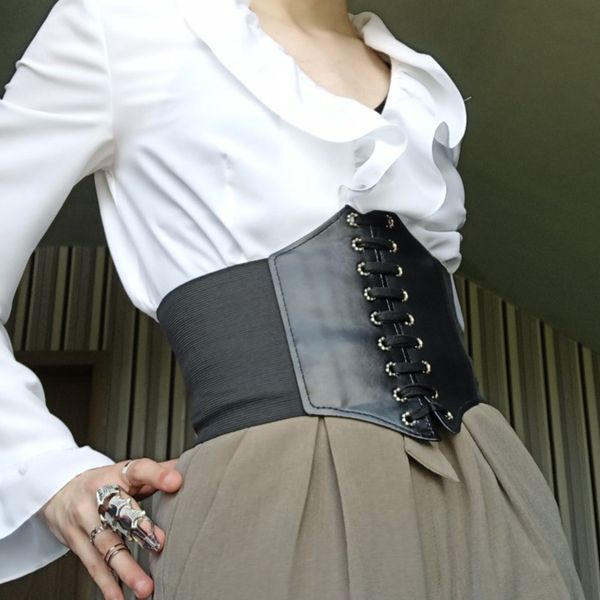 trendy decoration women's american style waist belt leather artifact corset girdle belts, Black;brown
trendy decoration women's american style waist belt leather artifact corset girdle belts, Black;brown
