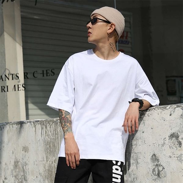men's t-shirts short round neck drop shoulder 5-point pure cotton t-shirt summer half sleeve clothes be6j, White;black
men's t-shirts short round neck drop shoulder 5-point pure cotton t-shirt summer half sleeve clothes be6j, White;black
