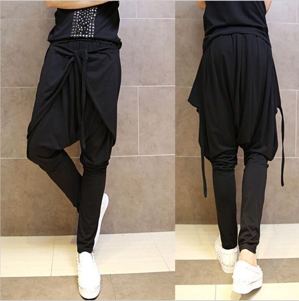 men's clothing gd hair stylist fashion harem pants personality casual hanging crotch plus size costumes 27-44, Black
men's clothing gd hair stylist fashion harem pants personality casual hanging crotch plus size costumes 27-44, Black