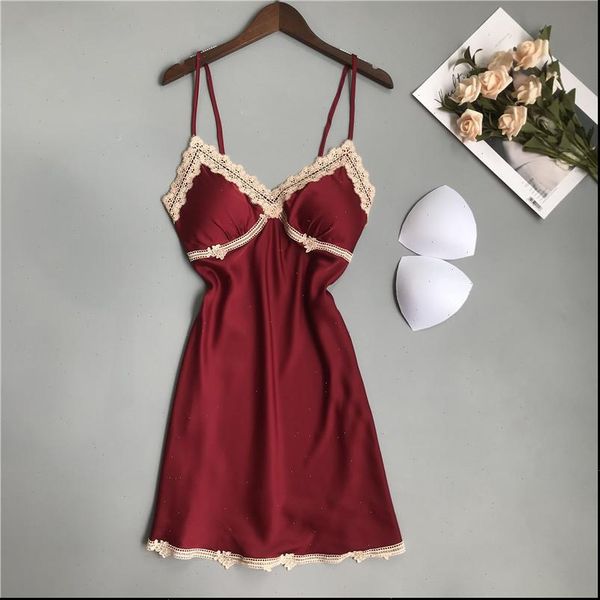 lingerie deep v neck womens sleepwears sleepdress silk nightgowns sleeveless lace robe satin nightdress burgundy homewear, Black;red
lingerie deep v neck womens sleepwears sleepdress silk nightgowns sleeveless lace robe satin nightdress burgundy homewear, Black;red