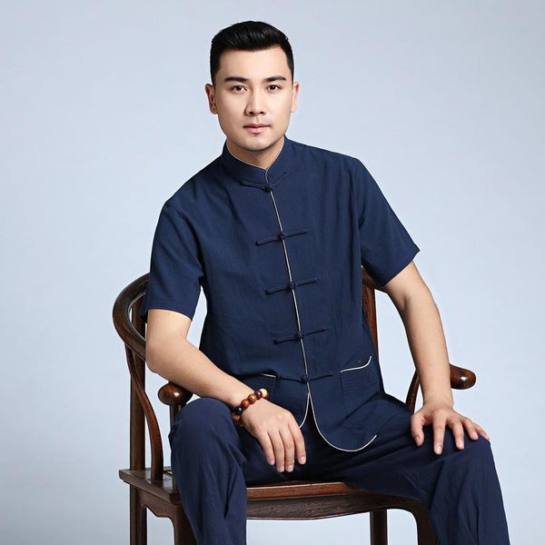 jogging clothing chinese style pure cotton tang suit men short sleeve and pants sets button costume streetwear, Black;red
jogging clothing chinese style pure cotton tang suit men short sleeve and pants sets button costume streetwear, Black;red