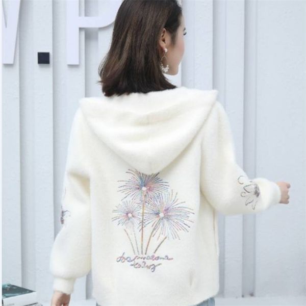 artificial mink fur autumn winter women sweater coats embroidery hooded cardigans casual jumpers femme oversized jacket 210427, Black
artificial mink fur autumn winter women sweater coats embroidery hooded cardigans casual jumpers femme oversized jacket 210427, Black
