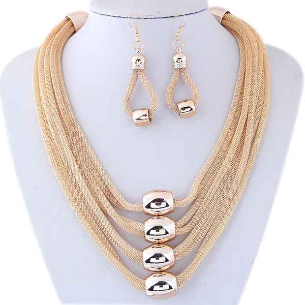 earrings & necklace women multilayer fashion geometric earring jewelry statement and set, Silver
earrings & necklace women multilayer fashion geometric earring jewelry statement and set, Silver