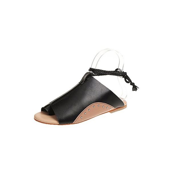 sandals fashion casual retro personality women sandals rivet mixed colors ladies lace up shoes, Black
sandals fashion casual retro personality women sandals rivet mixed colors ladies lace up shoes, Black