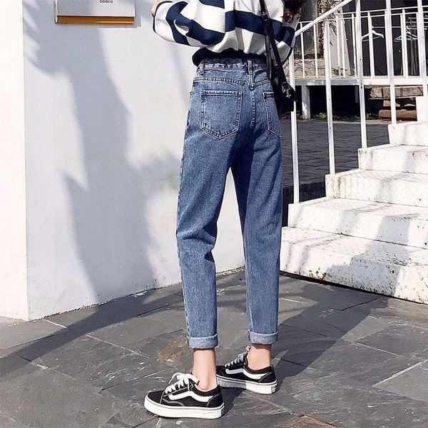 women's jeans 2021 high waist loose straight autumn and winter korean daddy students' wide leg pants, Blue
women's jeans 2021 high waist loose straight autumn and winter korean daddy students' wide leg pants, Blue