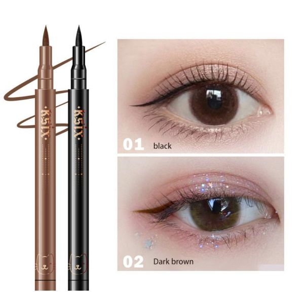 eyeliner 1pc black brown pen small gold fast-drying waterproof anti-sweat lasting eye liner liquid pencil makeup tool 
eyeliner 1pc black brown pen small gold fast-drying waterproof anti-sweat lasting eye liner liquid pencil makeup tool