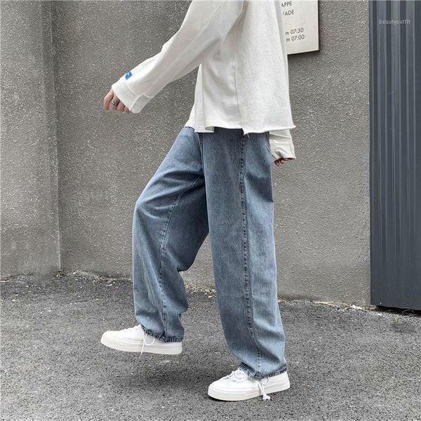 men's jeans men solid drawstring denim full length straight loose males all-match trendy punk baggy retro leisure chic cowboy trousers, Blue
men's jeans men solid drawstring denim full length straight loose males all-match trendy punk baggy retro leisure chic cowboy trousers, Blue