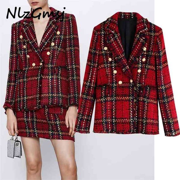 blazer women fashion red tweed coat vintage double breasted long sleeve female outerwear chic 210628, White;black
blazer women fashion red tweed coat vintage double breasted long sleeve female outerwear chic 210628, White;black
