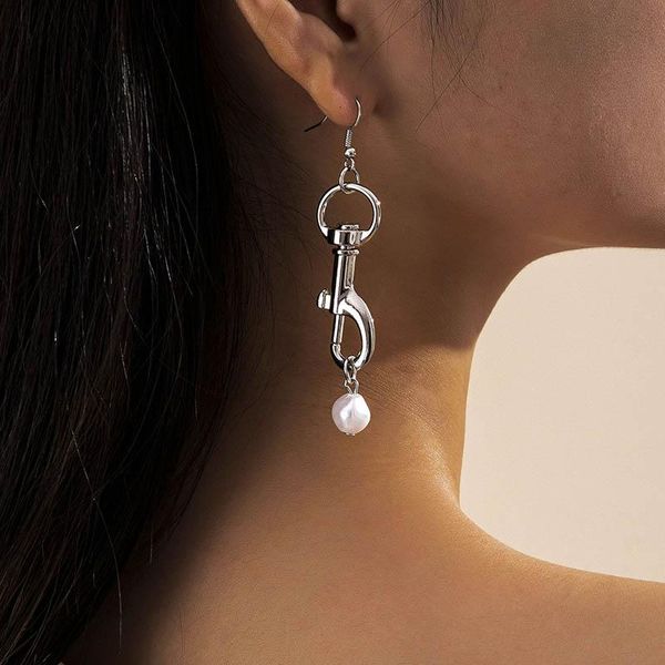 dangle & chandelier punk creative alloy key ring buckle pearl earrings for women temperament geometric drop fashion jewelry brincos, Silver
dangle & chandelier punk creative alloy key ring buckle pearl earrings for women temperament geometric drop fashion jewelry brincos, Silver