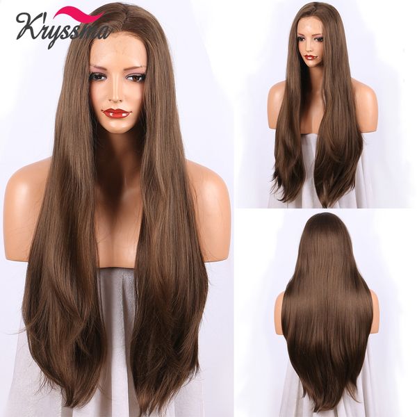 lx brand kyrssma brown wig synthetic lace front wig long straight hair wigs for women heat resistant fiber dark root natural wig cosplayfact, Black
lx brand kyrssma brown wig synthetic lace front wig long straight hair wigs for women heat resistant fiber dark root natural wig cosplayfact, Black