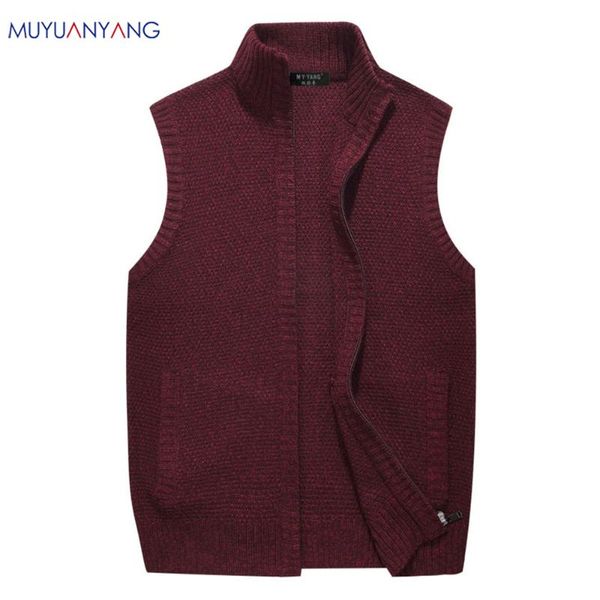 men's vests mu yuan yang 2021 autumn winter sleeveless vest thick solid color stand collar zipper warm knit jacket, Black;white
men's vests mu yuan yang 2021 autumn winter sleeveless vest thick solid color stand collar zipper warm knit jacket, Black;white
