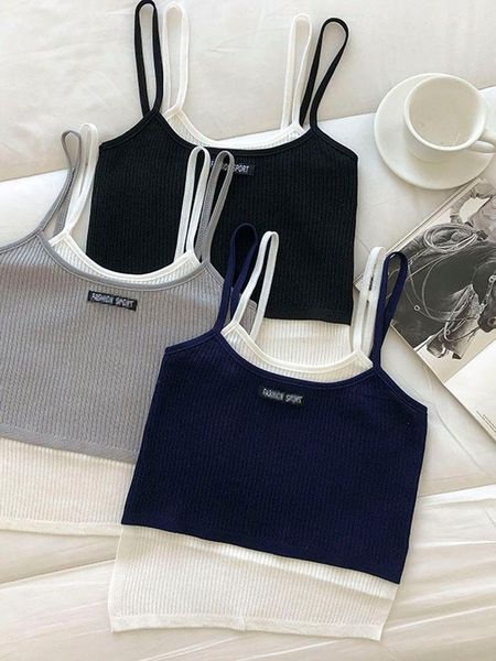 women's tanks & camis heliar spaghetti strap tank ribbed summer women tube 2021 fake 2 pcs female slim knit cropped, White
women's tanks & camis heliar spaghetti strap tank ribbed summer women tube 2021 fake 2 pcs female slim knit cropped, White