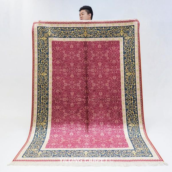carpets 5'x7.5' red simple design hand knotted rugs silk persian handmade carpet (ywx231a)
carpets 5'x7.5' red simple design hand knotted rugs silk persian handmade carpet (ywx231a)