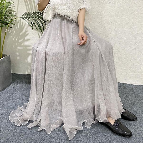 skirts summer fall boho chiffon big hem long beach skirt sunproof elegant vintage floor length femme elastic high waist, Black
skirts summer fall boho chiffon big hem long beach skirt sunproof elegant vintage floor length femme elastic high waist, Black