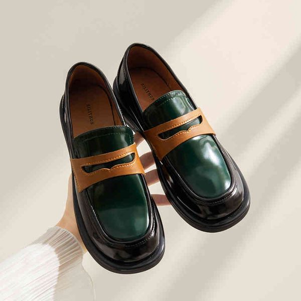 boots brand design mixed colors chunky platform loafers shoes women square toe british style flat for iflc, Black
boots brand design mixed colors chunky platform loafers shoes women square toe british style flat for iflc, Black