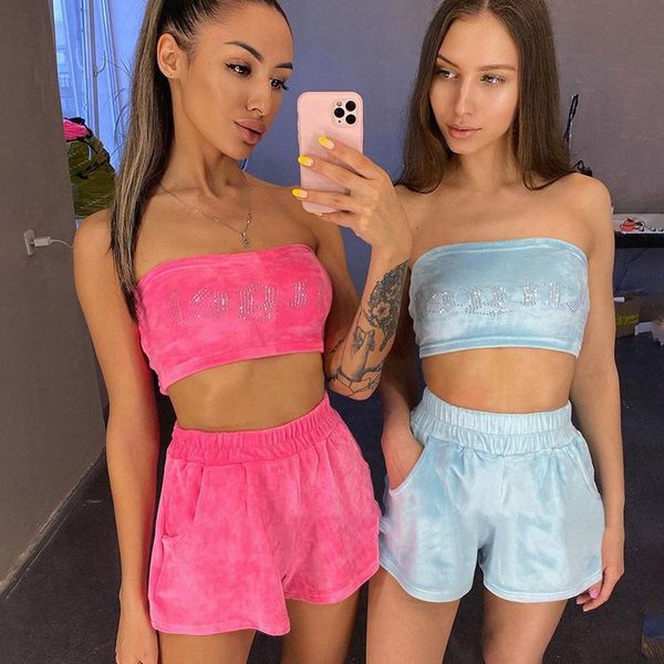 women's tracksuits women 2021 letter printing velvet tracksuit juicy 2piece set rhinestone tube crop shorts loose casual home summer, Gray
women's tracksuits women 2021 letter printing velvet tracksuit juicy 2piece set rhinestone tube crop shorts loose casual home summer, Gray