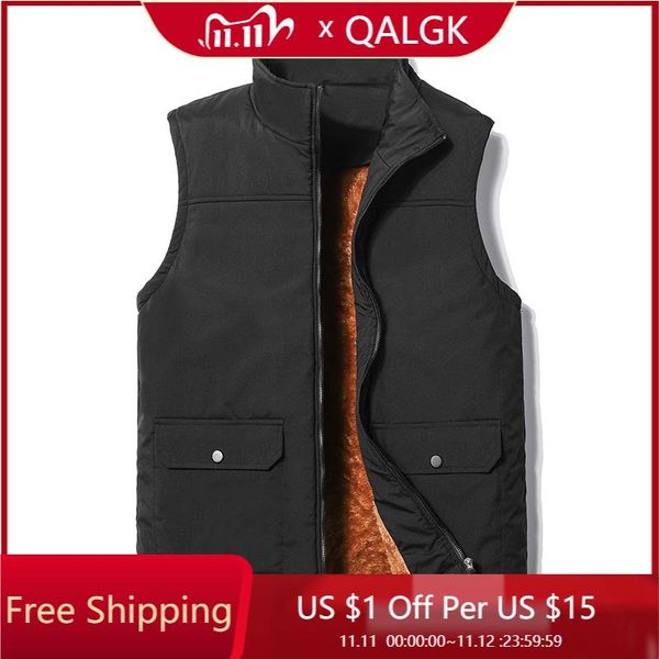 men's vest winter cotton sports plus velvet large size middle-aged and elderly casual warm thick coat clothes waistcoat vests, Black;white
men's vest winter cotton sports plus velvet large size middle-aged and elderly casual warm thick coat clothes waistcoat vests, Black;white
