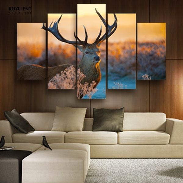 5pcs/set big deer wall art oil painting on canvas (no frame) animal textured abstract paintings picture living room decor
5pcs/set big deer wall art oil painting on canvas (no frame) animal textured abstract paintings picture living room decor